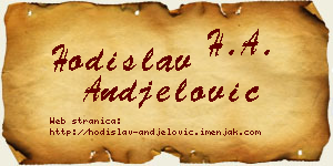 Hodislav Anđelović vizit kartica